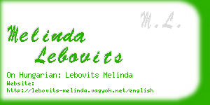 melinda lebovits business card